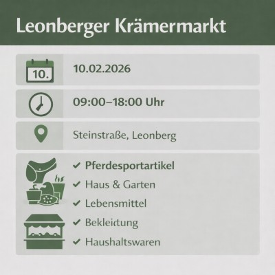 Leonberger Krämermarkt bietet breites Warenangebot